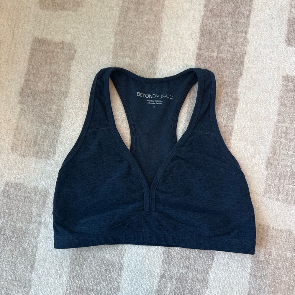 Beyond Yoga Deep Blue Sports Bra